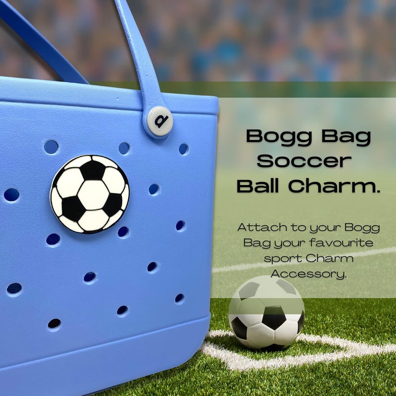 FRESHe BAGLETS - Soccer Charm Accessory Compatible with Bogg Bags - Decorative Charm Perfect for Customizing Your Bag & Showing Your Team Support (Soccer) - Image 2